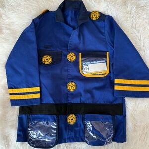 Kids Blue Police Costume Jacket with Yellow Stars